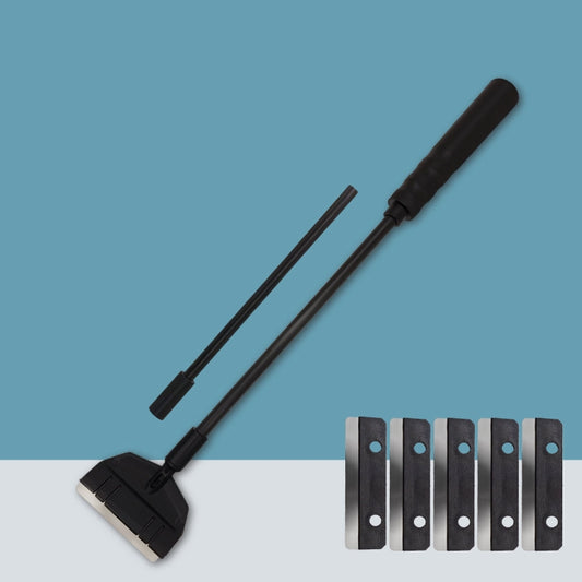 53cm 2 Section+5 Blades Fish Tank Algae Scraper Widen Aquarium Long Handle Scraper(Black) - Cleaning Tools by buy2fix | Online Shopping UK | buy2fix