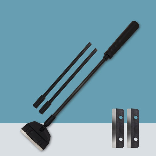 73cm 3 Section+2 Blades Fish Tank Algae Scraper Widen Aquarium Long Handle Scraper(Black) - Cleaning Tools by buy2fix | Online Shopping UK | buy2fix