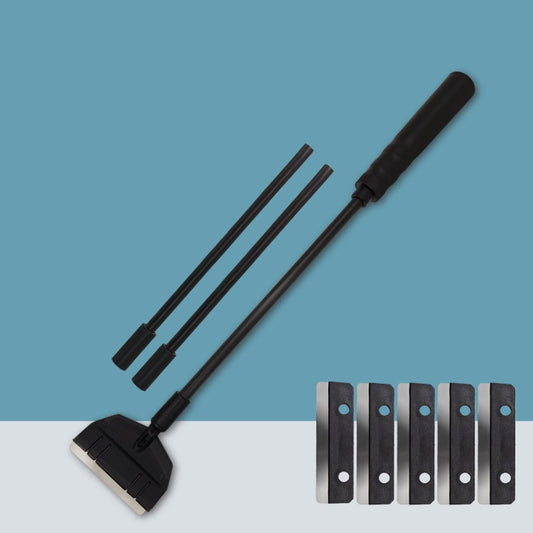 73cm 3 Section+5 Blades Fish Tank Algae Scraper Widen Aquarium Long Handle Scraper(Black) - Cleaning Tools by buy2fix | Online Shopping UK | buy2fix