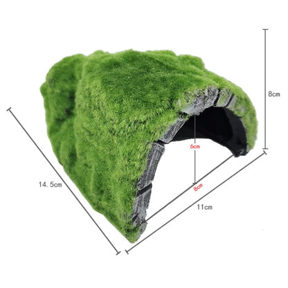 ZR7661 Flocked Caple Box Turtle Hiding Nest Moss Cave Turtle Cave Sunbed - Reptile Supplies by buy2fix | Online Shopping UK | buy2fix