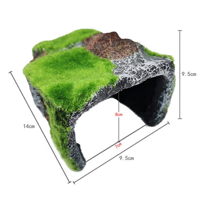 ZR647 Flocked Caple Box Turtle Hiding Nest Moss Cave Turtle Cave Sunbed - Reptile Supplies by buy2fix | Online Shopping UK | buy2fix