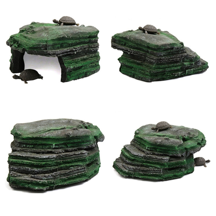 GT026 Resin Turtle Sunbed Climbing Table Stump Hideaway House Sunback Table - Reptile Supplies by buy2fix | Online Shopping UK | buy2fix