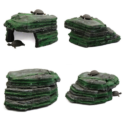 GT026 Resin Turtle Sunbed Climbing Table Stump Hideaway House Sunback Table - Reptile Supplies by buy2fix | Online Shopping UK | buy2fix