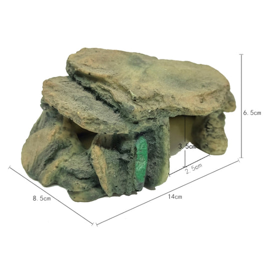GT013S Resin Turtle Sunbed Climbing Table Stump Hideaway House Sunback Table - Reptile Supplies by buy2fix | Online Shopping UK | buy2fix