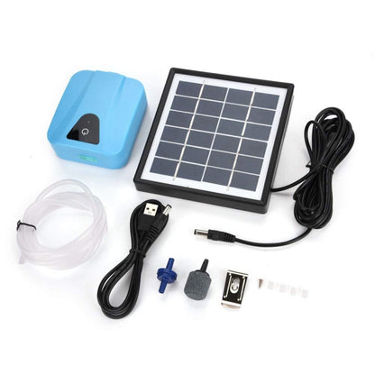 AP003 AC/DC Dual-use Aquarium Oxygen Pump Outdoor Solar Oxygen Pump for Fishing(Sky Blue) - Air Pumps by buy2fix | Online Shopping UK | buy2fix