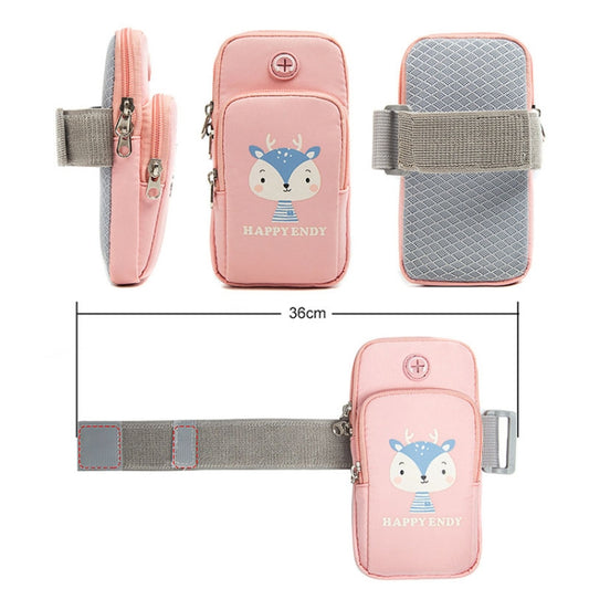 Small Running Mobile Phone Arm Bag Cartoon Mobile Phone Bag(Purple) - 4.0 ~ 5.5 inch by buy2fix | Online Shopping UK | buy2fix