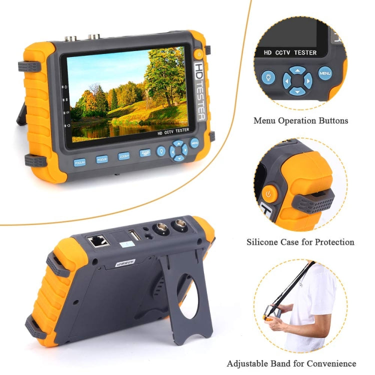5800ACT-VH 5 Inch Large Screen Engineering Treasure Coaxial AHD / TVI / CVI 8MP Analog Video Surveillance Tester, US Plug by buy2fix