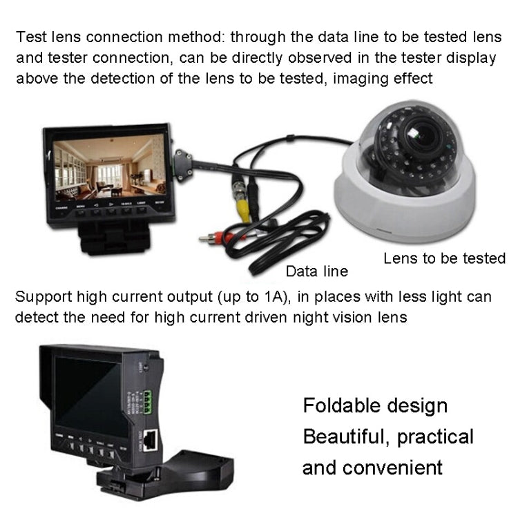 JSK-4300B 4.3 inch Handheld 12V Output Network Cable Monitoring Tester(With AU Plug Power Adapter) by buy2fix