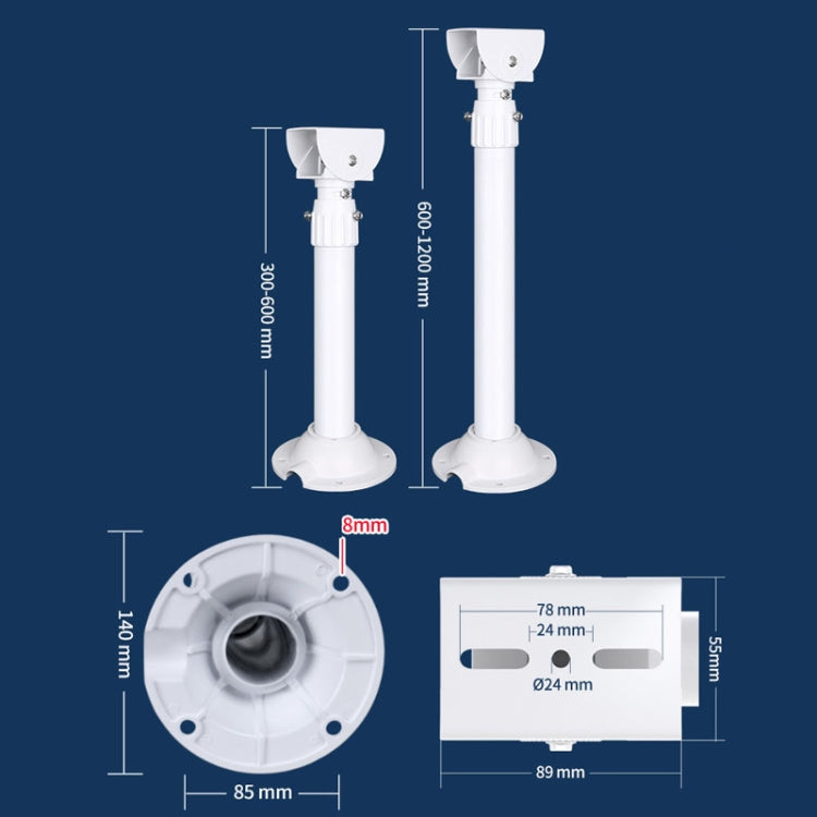 60-120cm Telescopic I-Type Monitoring Bracket Hanging Closed-Circuit Aluminum Alloy Bracket - Mounting Bracket by buy2fix | Online Shopping UK | buy2fix