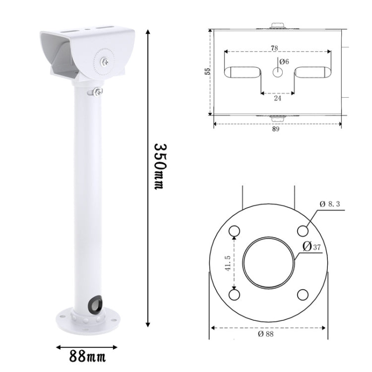 Monitoring Aluminum Alloy Bracket Indoor And Outdoor Universal 35cm Hanging Camera Bracket by buy2fix