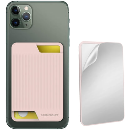 AhaStyle PT169 Mobile Phone Silicone Back Card Case Bus Card Bank Card Convenient Organizer(Pink) - Adhesive Card Holders by AhaStyle | Online Shopping UK | buy2fix