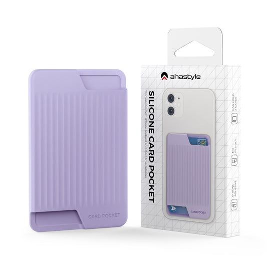 AhaStyle PT169 Mobile Phone Silicone Back Card Case Bus Card Bank Card Convenient Organizer(Pink) - Adhesive Card Holders by AhaStyle | Online Shopping UK | buy2fix