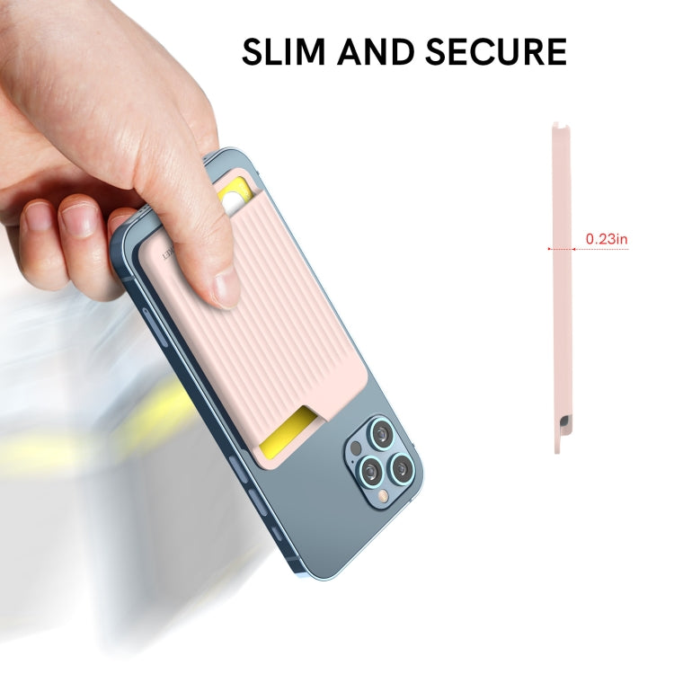 AhaStyle PT169 Mobile Phone Silicone Back Card Case Bus Card Bank Card Convenient Organizer(Pink) - Adhesive Card Holders by AhaStyle | Online Shopping UK | buy2fix