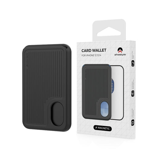 AhaStyle PT133-B Magnetic Vertical Silicone Card Holder(Black) - Adhesive Card Holders by AhaStyle | Online Shopping UK | buy2fix