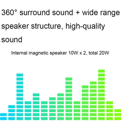 BT808 20W Desktop Computer Bluetooth Speaker 3D Stereo Sound Effect Home Speaker(Black) - Desktop Speaker by buy2fix | Online Shopping UK | buy2fix