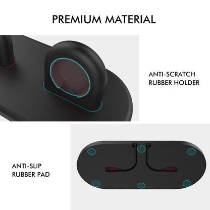 For Apple Watch / Earphone AhaStyle PT116 Universal Plastic Stand Dual Charging Storage Base(White) - Charger / Holder by AhaStyle | Online Shopping UK | buy2fix