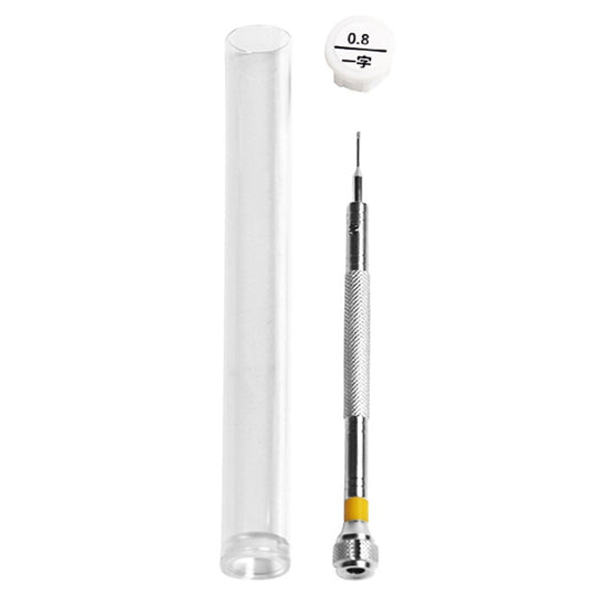 LSD5120 Repair Watch Glasses Stainless Steel Screwdriver Precision Watch Screwdriver Tool 0.8 Straight (Yellow)
