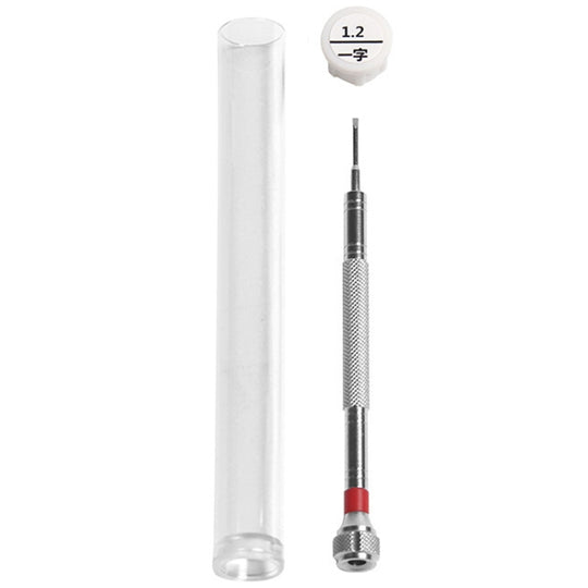LSD5120 Repair Watch Glasses Stainless Steel Screwdriver Precision Watch Screwdriver Tool 1.2 Straight (Red)
