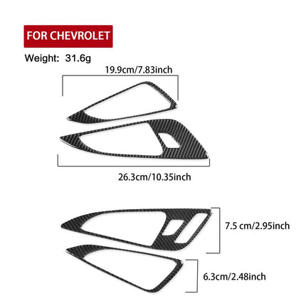 For Chevrolet Malibu 2016-2024 4pcs /Set Left-hand Drive Door Handle Sticker(Black) - Car Interior Mouldings by buy2fix | Online Shopping UK | buy2fix