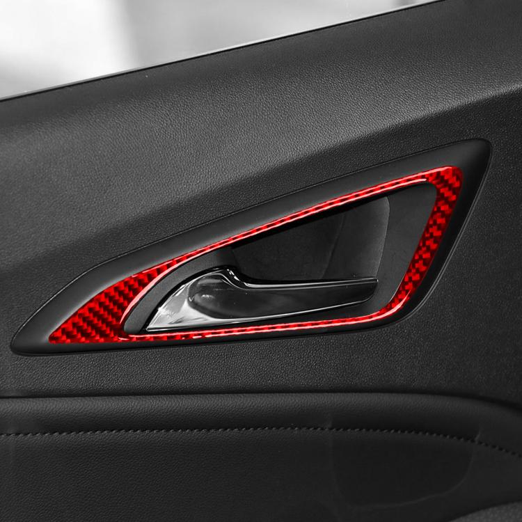 For Chevrolet Malibu 2016-2024 4pcs /Set Left-hand Drive Door Handle Sticker(Red) - Car Interior Mouldings by buy2fix | Online Shopping UK | buy2fix