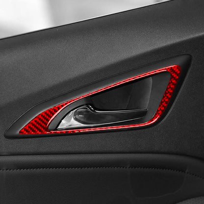For Chevrolet Malibu 2016-2024 4pcs /Set Left-hand Drive Door Handle Sticker(Red) - Car Interior Mouldings by buy2fix | Online Shopping UK | buy2fix