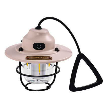 Outdoor Lighting Camping Light USB Rechargeable Horse Lantern(Apricot) by buy2fix
