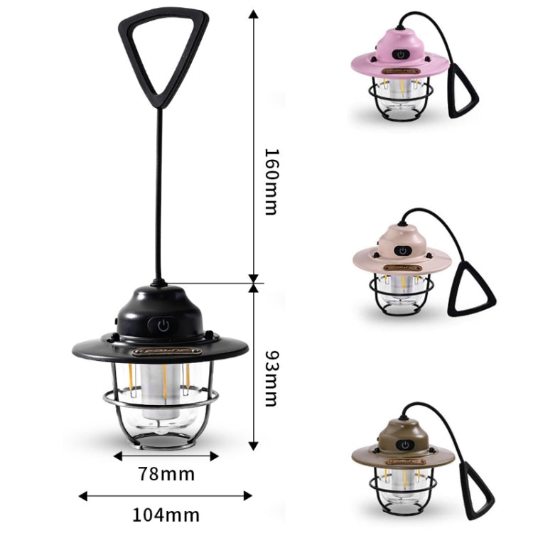 Outdoor Lighting Camping Light USB Rechargeable Horse Lantern(Apricot) by buy2fix