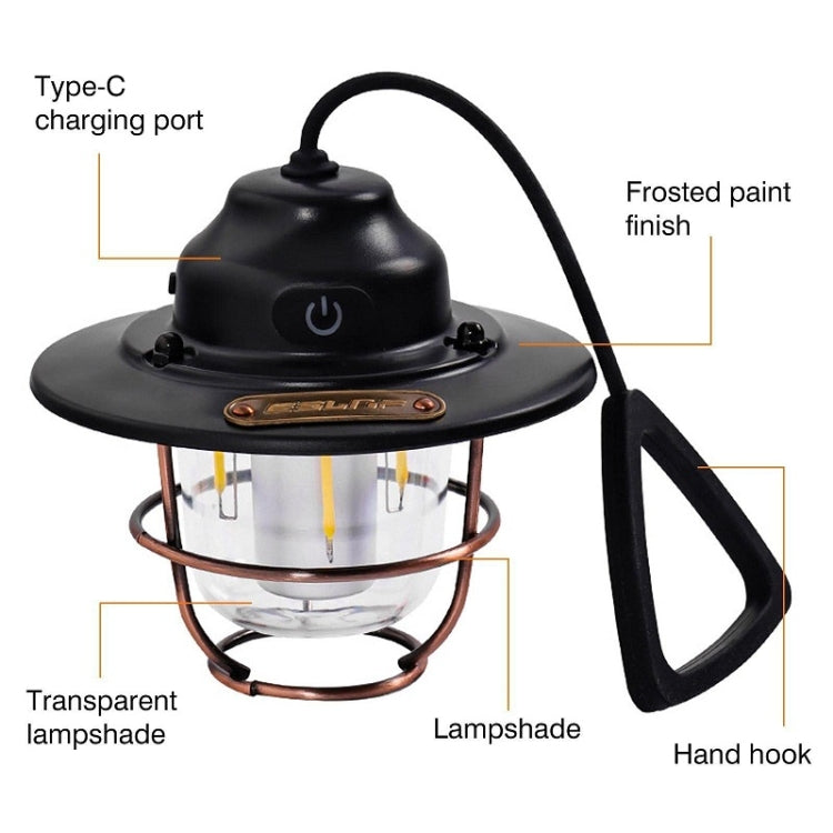 Outdoor Lighting Camping Light USB Rechargeable Horse Lantern(Apricot) by buy2fix