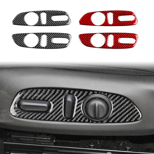For Chevrolet Malibu 2016-2024 2pcs /Set Left-hand Drive Seat Adjustment Button Sticker(Red) - Car Interior Mouldings by buy2fix | Online Shopping UK | buy2fix