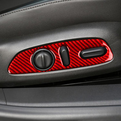 For Chevrolet Malibu 2016-2024 2pcs /Set Left-hand Drive Seat Adjustment Button Sticker(Black) - Car Interior Mouldings by buy2fix | Online Shopping UK | buy2fix