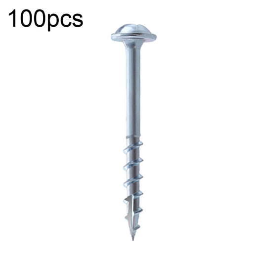 RUITOOL ST4 100pcs Woodworking Slant Hole Screws Half Tooth Self Tapping Phillips Bolt 32mm