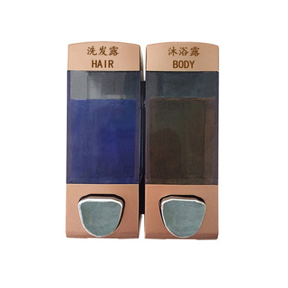 Double Head Wall Mounted Manual Press Soap Dispenser Shampoo Bottle Hand Wash Body Wash Dispenser, Color: Golden - Soap Dispenser by buy2fix | Online Shopping UK | buy2fix