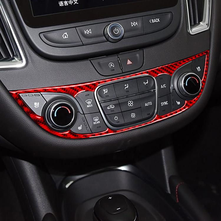 For Chevrolet Malibu 2016-2024 A Model Left-hand Drive Central Control Button Panel Sticker(Red) - Car Interior Mouldings by buy2fix | Online Shopping UK | buy2fix