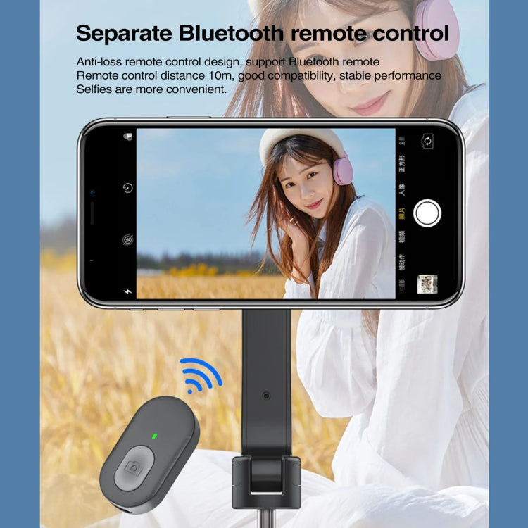 Magnetic Selfie Stick Tripod Handheld Stabilizer Rod With Remote Controller(Black) - Selfie Sticks by buy2fix | Online Shopping UK | buy2fix