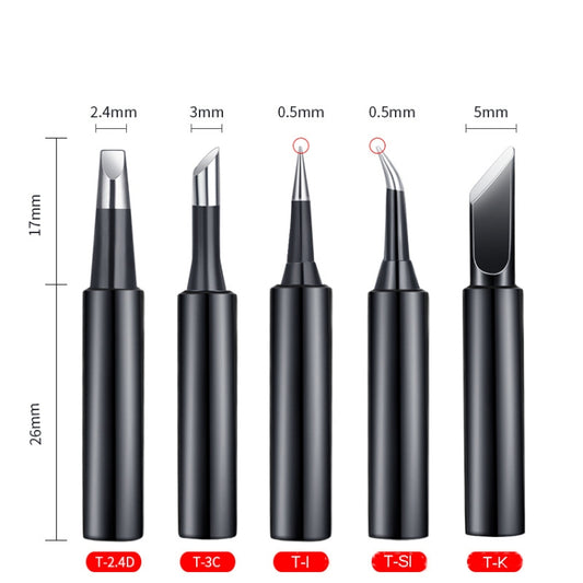 5-in-1 Universal 936 Soldering Station Solder Iron Welding Tip Head Set Class A Black - Soldering Iron Tip by buy2fix | Online Shopping UK | buy2fix