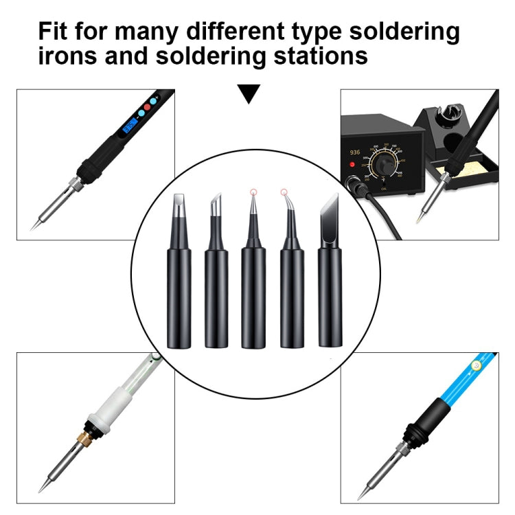 5-in-1 Universal 936 Soldering Station Solder Iron Welding Tip Head Set Black - Soldering Iron Tip by buy2fix | Online Shopping UK | buy2fix