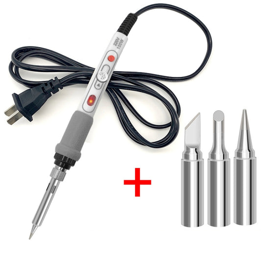 4pcs Set 100W  220V High-power Electric Soldering Iron Adjustable Temperature Soldering Tool US Plug - Electric Soldering Iron by buy2fix | Online Shopping UK | buy2fix