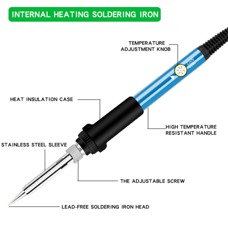 15 In 1 60W 806 Adjustable Temperature Internal Heat Soldering Iron Set 220V UK Plug - Electric Soldering Iron by buy2fix | Online Shopping UK | buy2fix