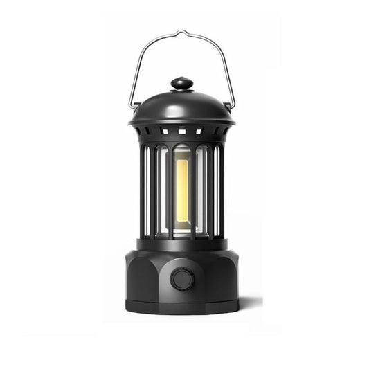 Rechargeable COB Portable Outdoor Camping Lamp Atmosphere Tent Lamp Retro Lamp, Size: Large Black - Camping Lighting by buy2fix | Online Shopping UK | buy2fix