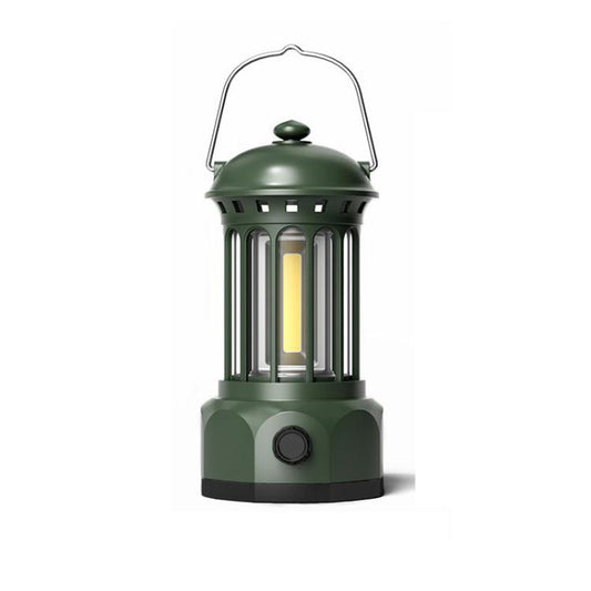 Rechargeable COB Portable Outdoor Camping Lamp Atmosphere Tent Lamp Retro Lamp, Size: Large Green - Camping Lighting by buy2fix | Online Shopping UK | buy2fix