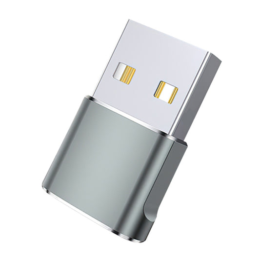 USB 2.0 Male To USB-C / Type-C Female Adapter, Support Charging & Transmission Data(Grey) - Type-C Adapter by buy2fix | Online Shopping UK | buy2fix
