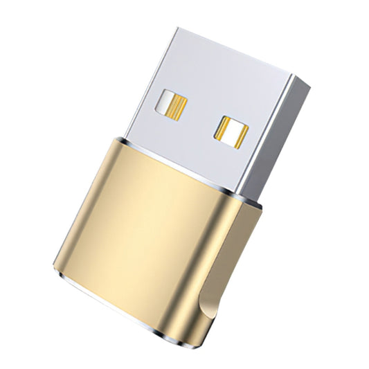 USB 2.0 Male To USB-C / Type-C Female Adapter, Support Charging & Transmission Data(Gold) - Type-C Adapter by buy2fix | Online Shopping UK | buy2fix
