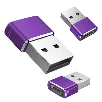 USB 2.0 Male To USB-C / Type-C Female Adapter, Support Charging & Transmission Data(Pink) - Type-C Adapter by buy2fix | Online Shopping UK | buy2fix
