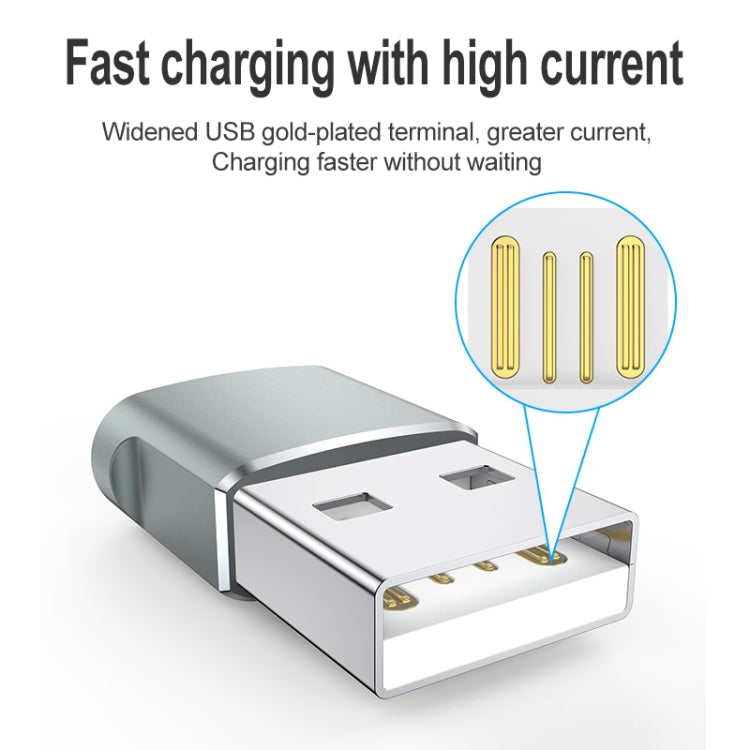 USB 2.0 Male To USB-C / Type-C Female Adapter, Support Charging & Transmission Data(Pink) - Type-C Adapter by buy2fix | Online Shopping UK | buy2fix