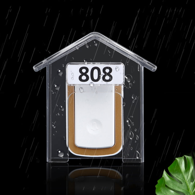 Wireless Doorbell Waterproof Cover Outdoor Doorbell Transparent Rain Protection Case(E30) by buy2fix