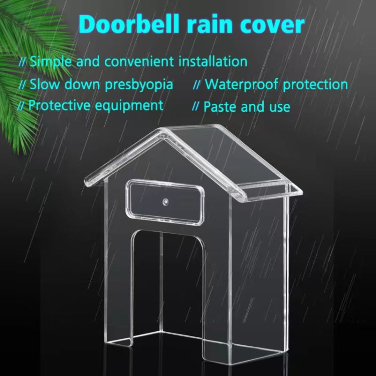 Wireless Doorbell Waterproof Cover Outdoor Doorbell Transparent Rain Protection Case(E30) by buy2fix