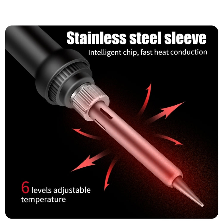ANENG SL101 12pcs/set Rotary Thermostat Household Constant Temperature Soldering Iron Set 60W Internal Heat Welding Tool Kit(US Plug) - Electric Soldering Iron by buy2fix | Online Shopping UK | buy2fix