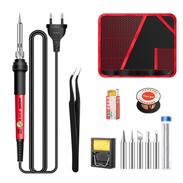 ANENG SL101 12pcs/set Rotary Thermostat Household Constant Temperature Soldering Iron Set 60W Internal Heat Welding Tool Kit(EU Plug) - Electric Soldering Iron by buy2fix | Online Shopping UK | buy2fix