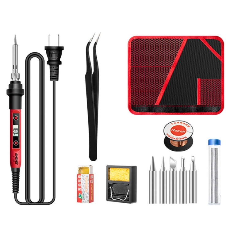 ANENG SL102 12pcs/set Digital Thermostat Household Constant Temperature Soldering Iron Set 60W Internal Heat Welding Tool Kit(US Plug) - Electric Soldering Iron by buy2fix | Online Shopping UK | buy2fix