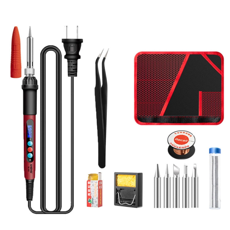 ANENG SL103 13pcs/set Intelligent Digital Display Temperature Adjustment Household Constant Temperature Soldering Iron Set 60W Internal Heat Welding Tool Kit(US Plug) - Electric Soldering Iron by buy2fix | Online Shopping UK | buy2fix